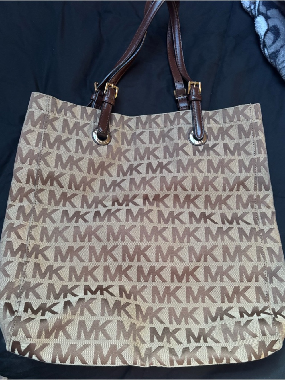 MICHAEL Michael Kors Jet Set Signature Jacquard North South Tote - Picture 2 of 6